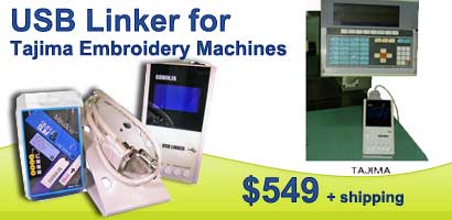 Tajima USB linker for embroidery machines