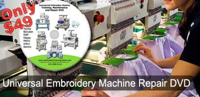 Universal embroidery machine repair DVD